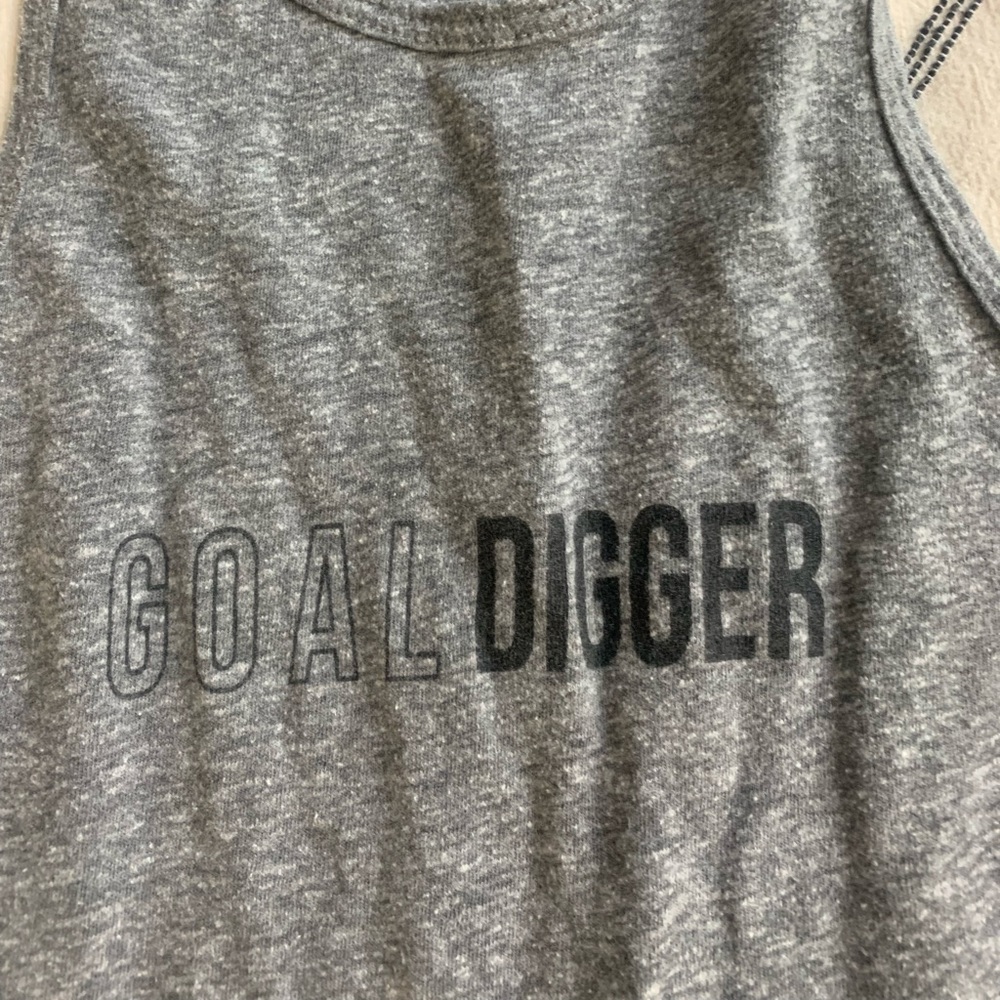 Racerback Gray “Goal Digger” Tank